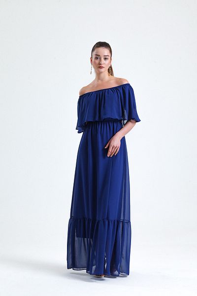 ADASTYLE Guler Carmen, Lung, Sifon, Rochie