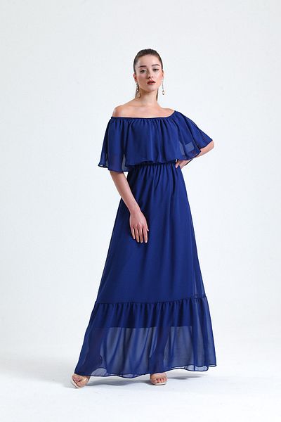 ADASTYLE Guler Carmen, Lung, Sifon, Rochie