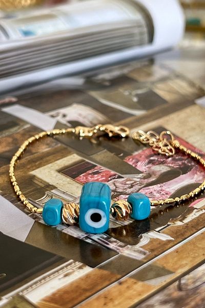 Trendy Butik الحنين مورانو الخرز اليدوية دوريكا سلسلة السائبة سوار