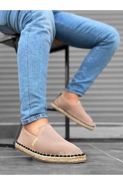 BPM Ba0224 Boa Confortabil Talpă Plată Tricotaj Tricotat Espadrile Pantofi Casual Bărbați din nurcă