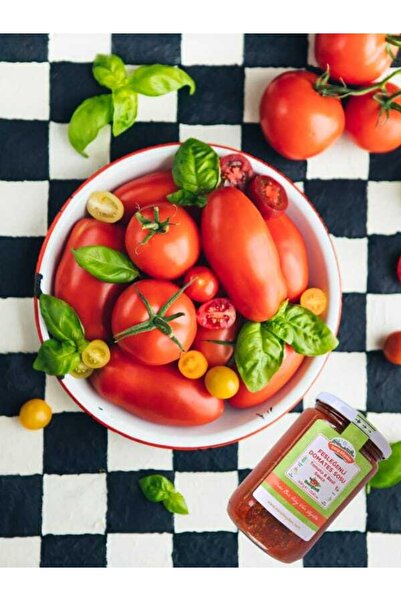 Karşı Köyden Fesleğenli Domates Sosu Odun Ateşinde Kaynatma 475gr  Cam Kavanoz