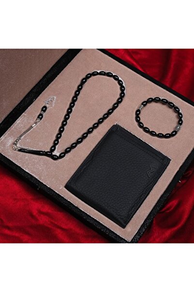 TESBİHCİBABA Erkek Hediyelik Premium Kutuda Kişiye Özel Aksesuar Seti