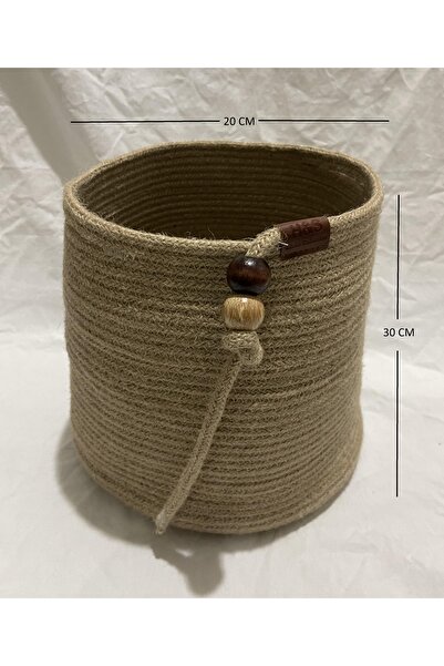 HALİME SULTAN Dekoratif Çok Amaçlı Sepet Jüt Sepet Ip Sepet