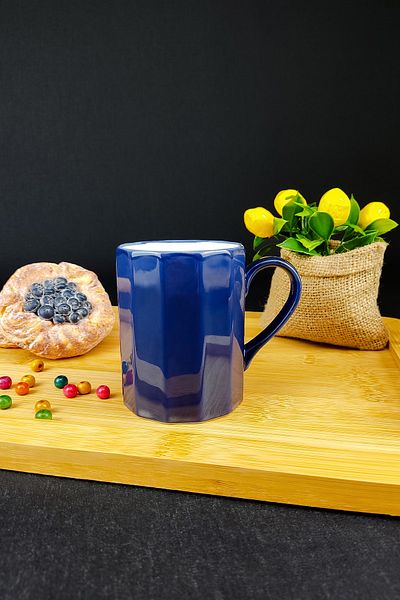 Digithome Octagon Porcelain Mug 250 ml Blue - Tl4028186 C320.003