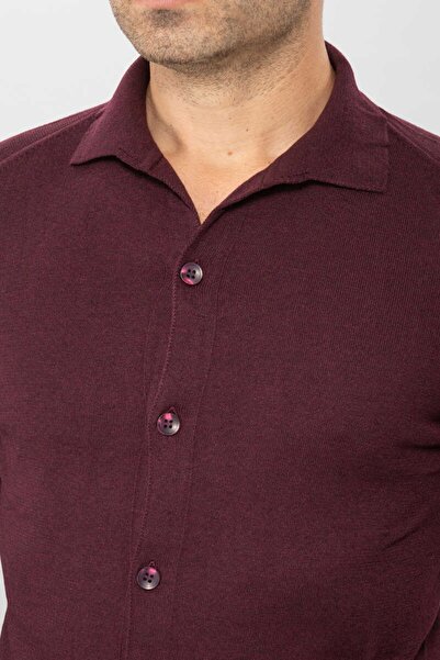 BELFOR Trıko Gomlek Bordo