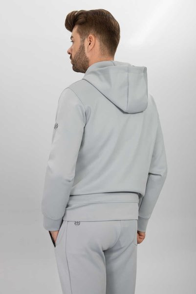 BELFOR Kapsonlu Fermuarlı Sweat Gri
