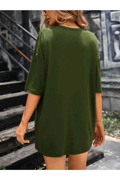 FAVORİST Oversize Unisex Απλό μπλουζάκι χωρίς στάμπα