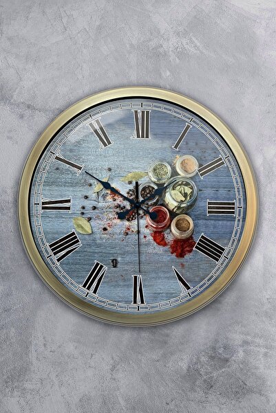 Dream Gift ساعة حائط مطبخ معدنية عتيقة مقاس 40 سم