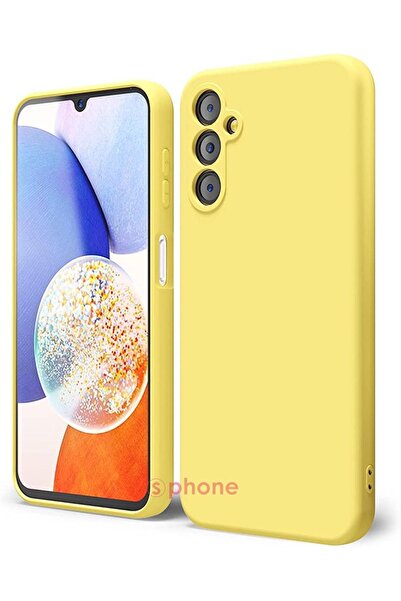 Sphone Samsung Galaxy A34 Kılıf Içi Kadife Süet Dışı Yumuşak Doku Hissi Lansman Renk Esnek Sıvı Silikon