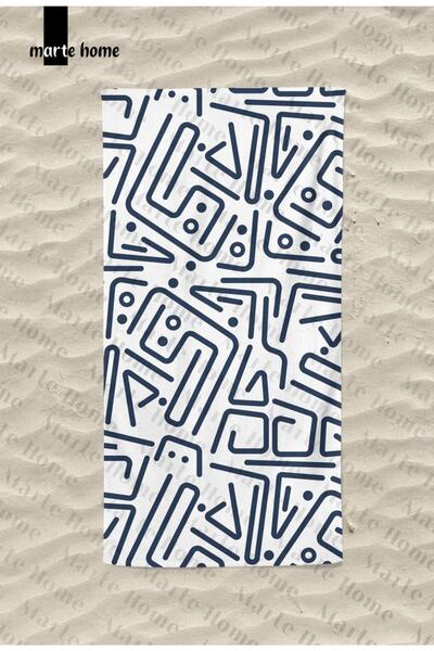 Marte Home دودل أسود - منشفة شاطئ مطبوعة