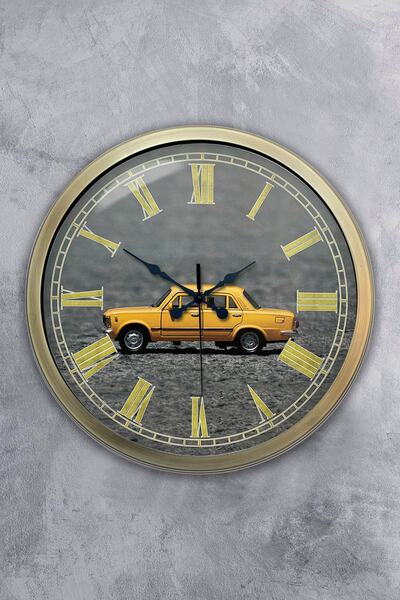 Dream Gift ساعة حائط هدية سيارة معدنية عتيقة مقاس 40 سم