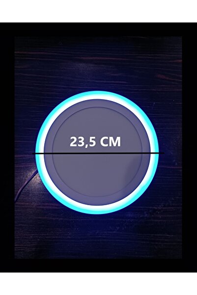 Viesteknoloji Modern Ledli Avize Tavana Sıfır Led Avize Panel Üç Renkli 24cm Çaplı Yüksek Işık Güçlü 18+6w