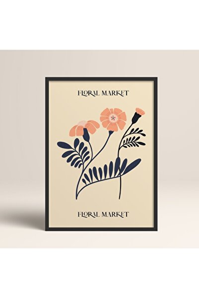 HOMEPACK Crna slika u drvenom okviru, uokviren poster, umetnički moderni zidn...