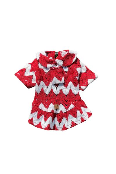 Bi Dolap Ponçik Bi Sweet Girl Red White Cat Dog Clothes & T-shirt