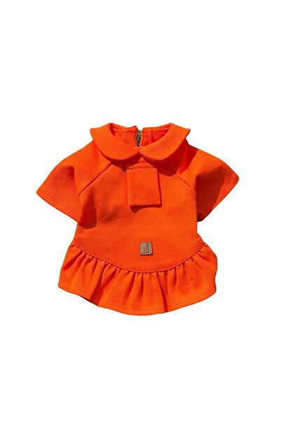 Bi Dolap Ponçik Bi Cute Girl Tişört Turuncu Yumuşak Dokulu Kumaş Kedi Köpek K...