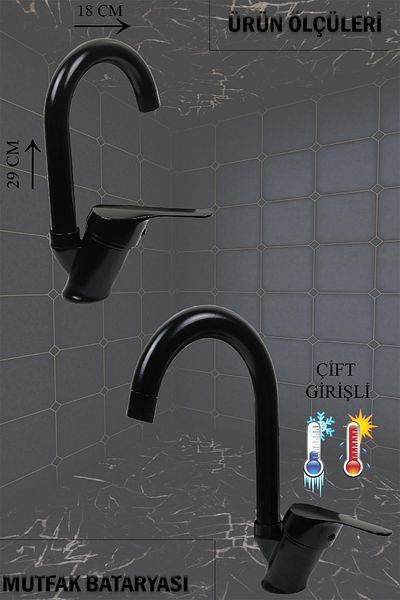 tesitay Black Kitchen Faucet Sink Tap Faucet Fixture Irmak Square Matte Black Kitchen Faucet Irmak