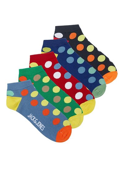 Jack & Jones Jack Jones Caıfın Short Socks 5 Pack Ανδρικές πολύχρωμες κάλτσες 12234518 -28
