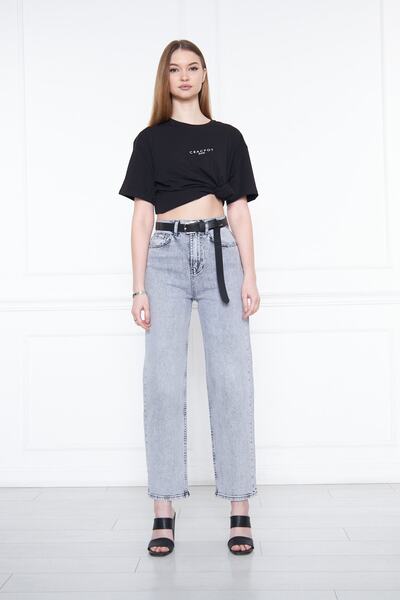 CRC JEANS Νέα Συλλογή Τζιν Ψηλόμεσο Comfort Slouchy (με ζώνη)