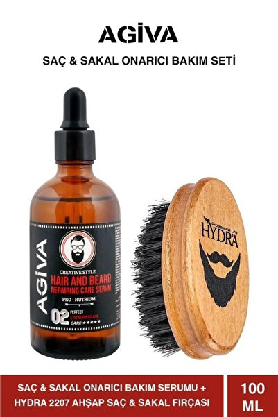 Agiva Güçlendirici-parlaklaştırıcı Sakal Bakım Yağı Ve Tarama Seti