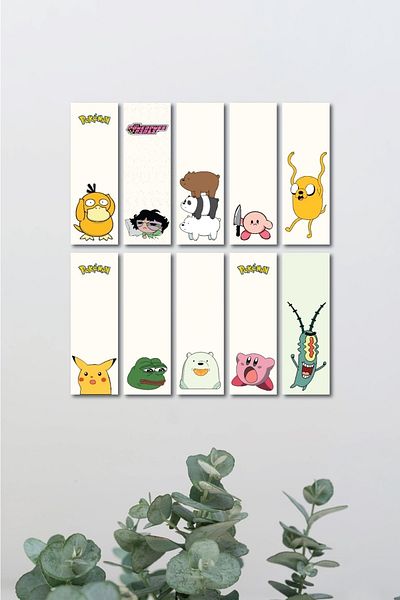 Paytak Moda Line Character Design 10 Pieces Bookmark Set Pytkayrac41