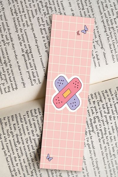 Paytak Moda Pink Colored Text Mixed Design 10 Pieces Bookmark Set Pytkayrac54
