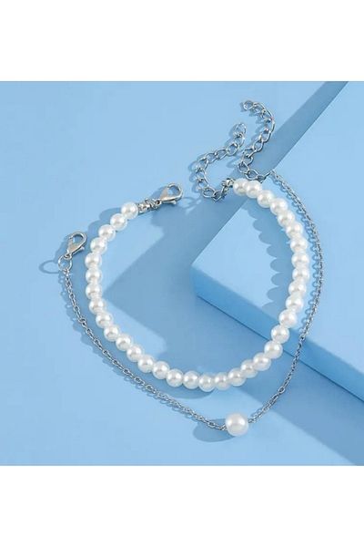 Uno Di Famiglia Anklet Set, Anklet, Pearl Anklet 1stQuality