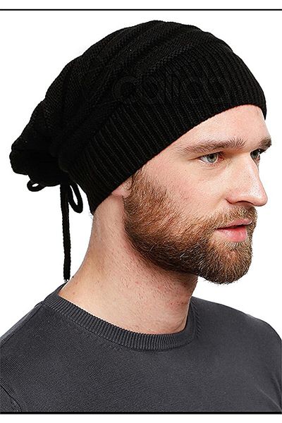 HemenALbence Multi-Purpose Winter Neck Collar Beanie Black Hat