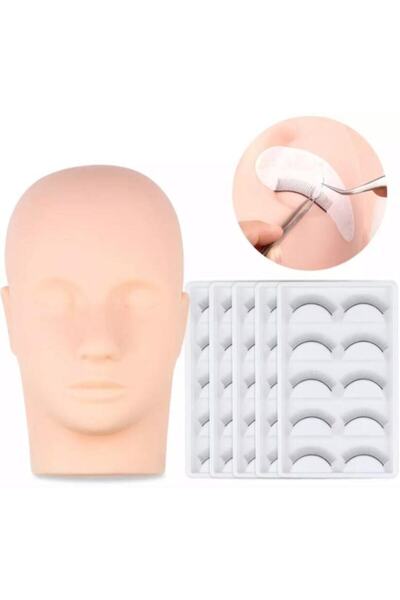 ELLEA NAIL Ipek Kirpik Için Eğitim Mankeni Ve Eğitim Kirpik Seti