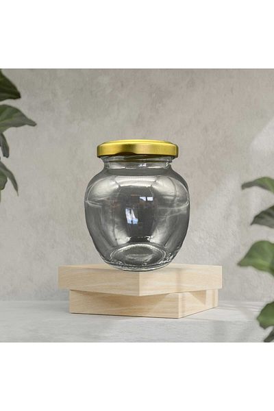 Paşabahçe 210 Cc Oval Egg Glass Jar - 10 Pieces with Lids