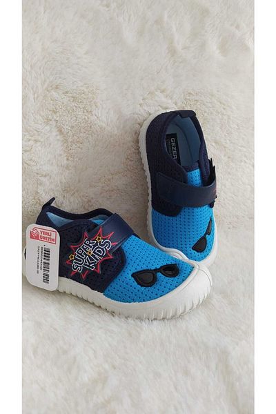 GAMZELİ HOME Children's Slippers Linen Nursery Home School Shoes Soft Non-Slip Sole Nursery Shoes