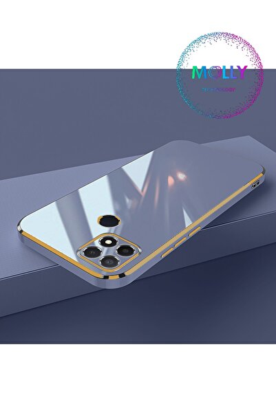 Molly Technology Xiaomi Redmi 9c Için Petrol Mavisi Kenarları Gold Detaylı Lü...