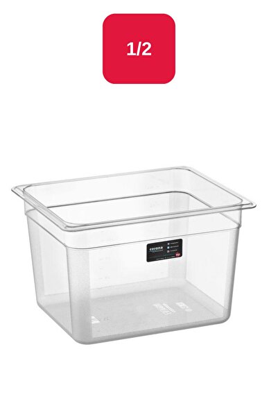 Bora Plastik PC Gastronom 1/2 Bathtub Rectangular Transparent - 200 Mm - Bo155