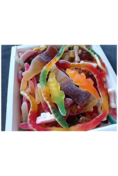 Nostalji Kutusu Tatlı Ekşi Karışık Kiloluk Hediyelik Yumuşak Jelibon Şekerleme 1 Kilo