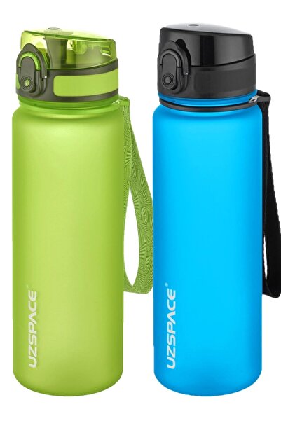 Uzspace طقم قارورة تريتان سعة 500 مل مكون من قطعتين - 14 خيارًا مختلفًا للألوان