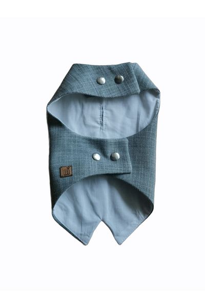 Bi Dolap Ponçik Bi Ponchik Tuxedo Linen Fabric Green Cat Dog Outfit & Tuxedo