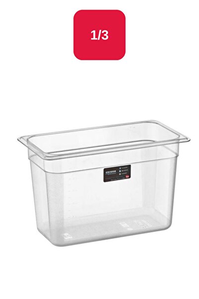 Bora Plastik Pc Gastronom 1/3 Bathtub Transparent - 200 Mm - Bo160