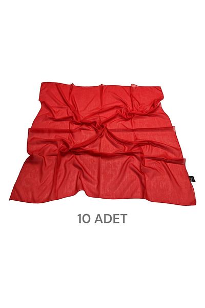 Gülsoy Cotton Cut Fiber Stitched Cheesecloth Red 10 Pieces