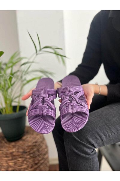 Behtah Kundura Women's Straw Look Summer Pool Sea Bath Beach And Daily Very Comfortable Slippers