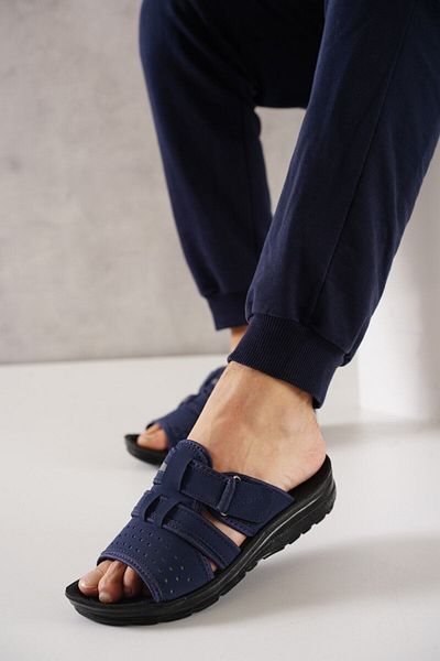 Behtah Kundura Nubuck Ανδρικές καλοκαιρινές παντόφλες με χοντρό τακούνι Tank Street Παντόφλες για το σπίτι