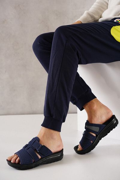 Behtah Kundura Nubuck Ανδρικές καλοκαιρινές παντόφλες με χοντρό τακούνι Tank Street Παντόφλες για το σπίτι
