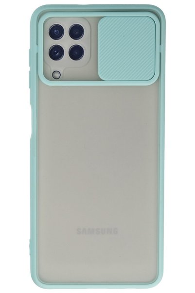 WANNA PROTECT Case for Samsung Galaxy M22 Water Green Camera Protection Slidi...