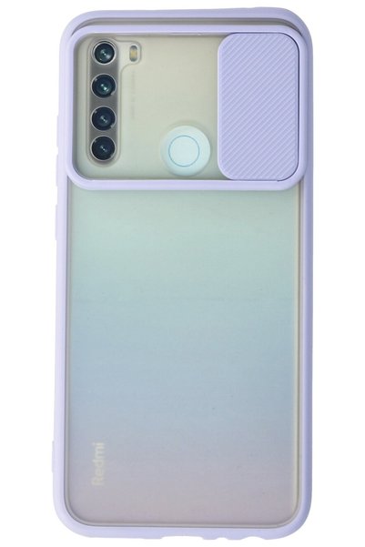 WANNA PROTECT Xiaomi Redmi Note 8 Lilac Camera Protected Sliding Non-Printed ...