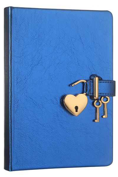 Victoria's Journals Caiet Hush Hush Metalic Blocat 13x18 Cm Albastru