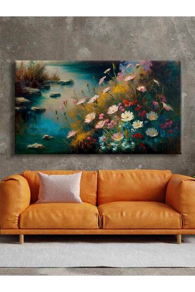 Voovart Dekoratif Kır Çiçekleri Kanvas Tablo - Voov2448