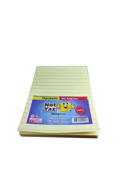 NotYaz Yapışkanlı Bloknot 150*100mm Çizgili 100 Yapraklı