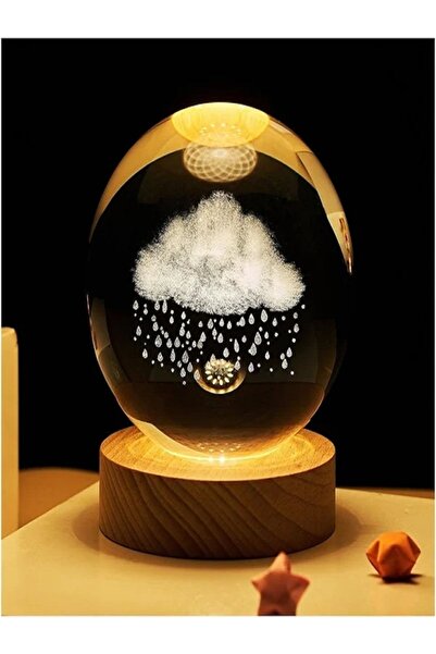 MOBGİFT Bulut Tasarımlı Usb'li Cam Küre