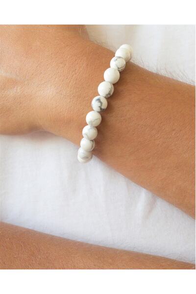 Lalibo سوار من الحجر الطبيعي للجنسين، حجر إجهاد شقرا الجذر متوافق مع جميع الب...