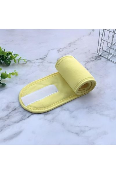 HIZSOY TEKSTİL Towel Hair Band Velcro Makeup Headband Athlete Hair Band