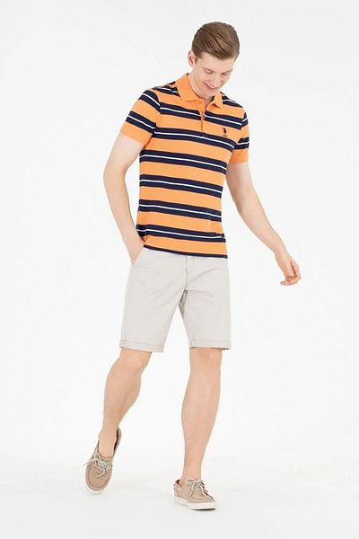 U.S. Polo Assn. Tricou cu gât polo pentru bărbați - Potrivire relaxată