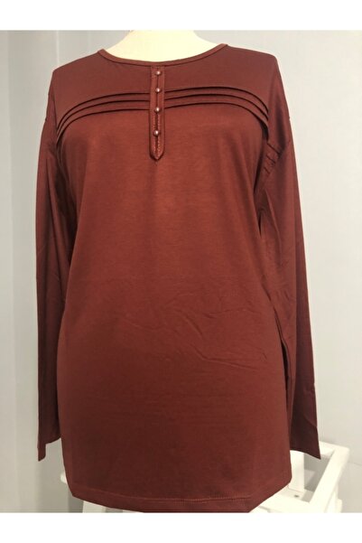 NAZ GİYİM Likralı Kristal Viskon Penye Anne Bluz